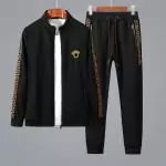 ensemble versace homme survetement jacket tracksuit all cotton autumn black